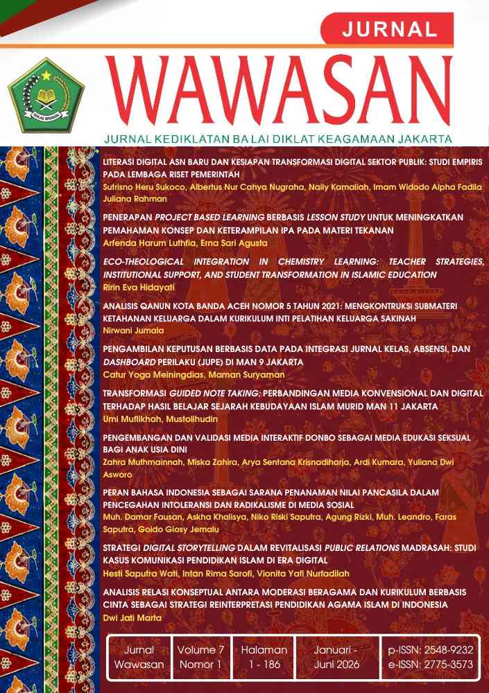 					View Vol. 7 No. 1 (2026): WAWASAN: Jurnal Kediklatan Balai Diklat
				